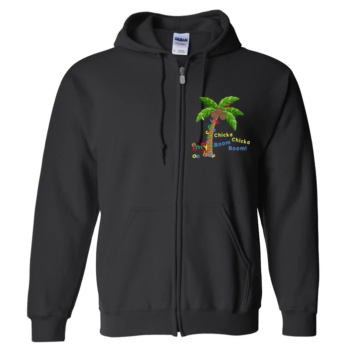 Alphabet Coconut Tree Chicka Chicka Boom Boom Full Zip Hoodie