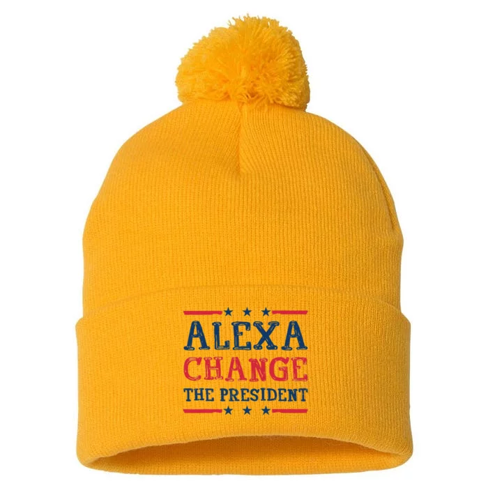 Alexa Change The President Pom Pom 12in Knit Beanie