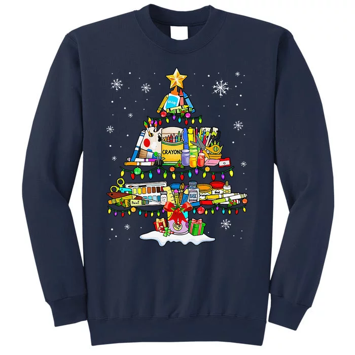 Art Christmas Tree Art Supplies Sweatshirt