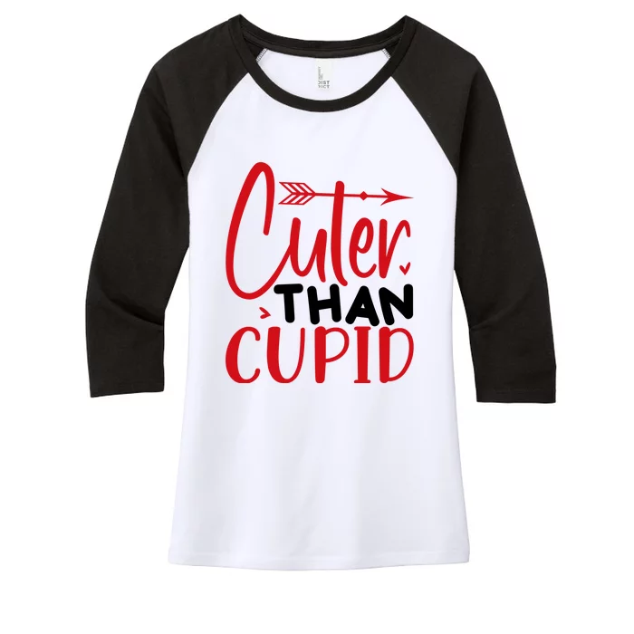 Arrow Cuter Than Cupid Valentine Day Gift Women's Tri-Blend 3/4-Sleeve Raglan Shirt