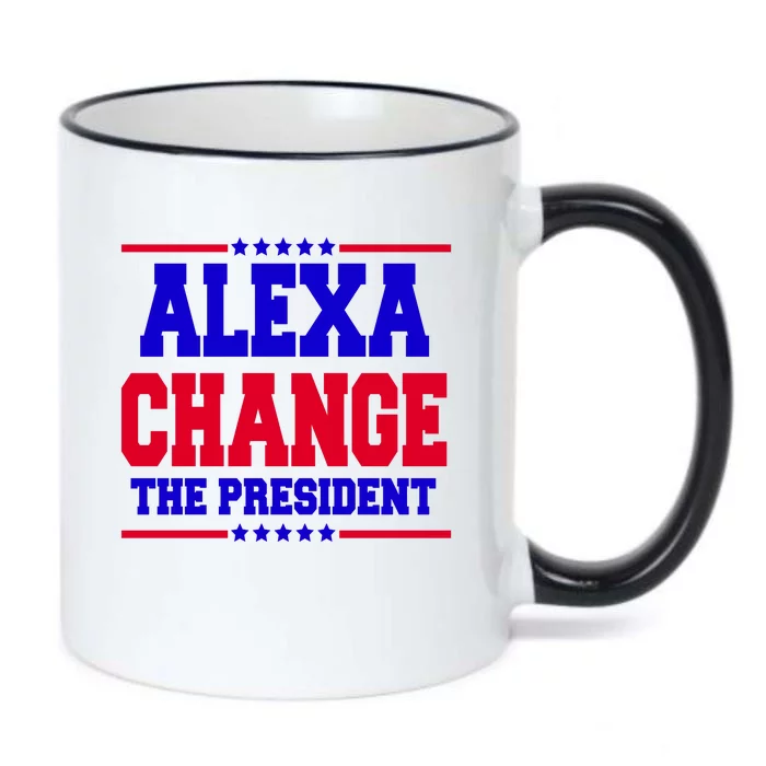 Alexa Change The President Funny Elections Black Color Changing Mug