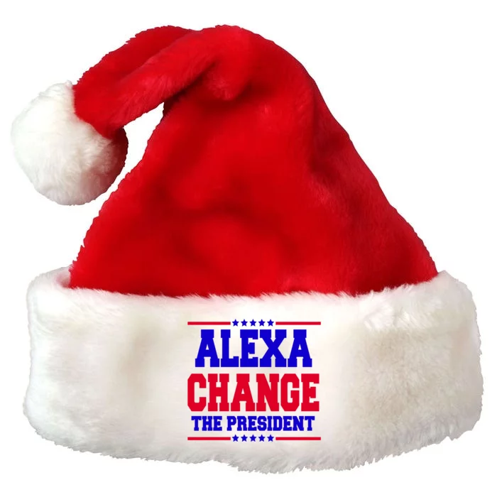 Alexa Change The President Funny Elections Premium Christmas Santa Hat