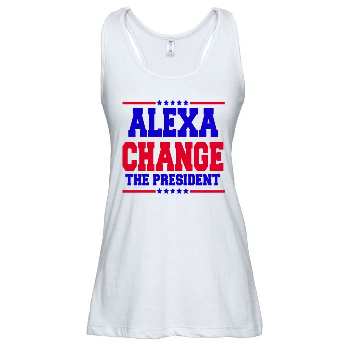 Alexa Change The President Funny Elections Ladies Essential Flowy Tank