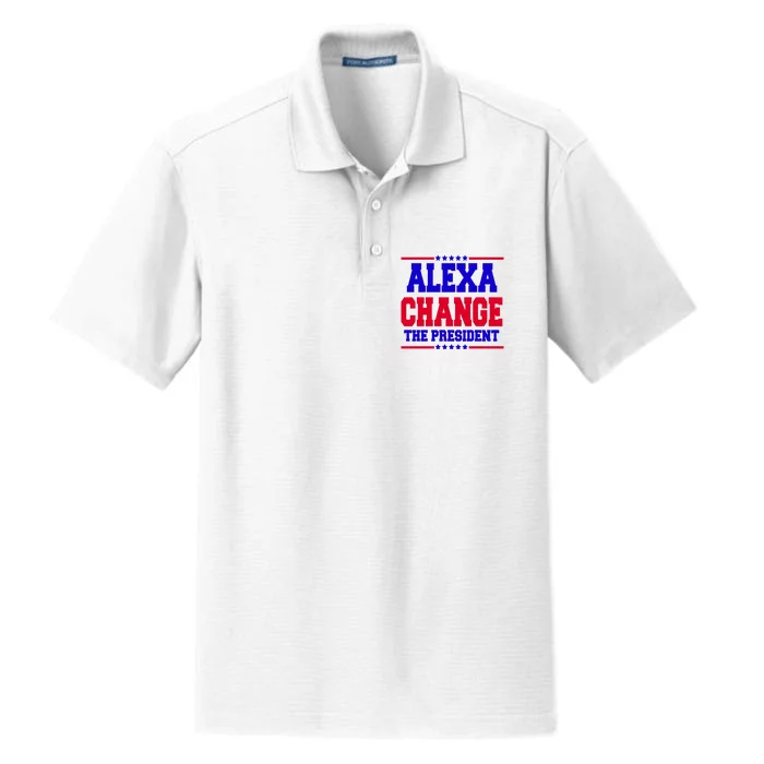 Alexa Change The President Funny Elections Dry Zone Grid Performance Polo