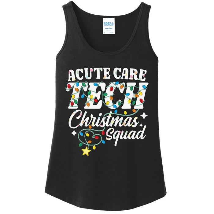 Acute Care Tech Christmas Squad Critical Care Technologist Ladies Essential Tank