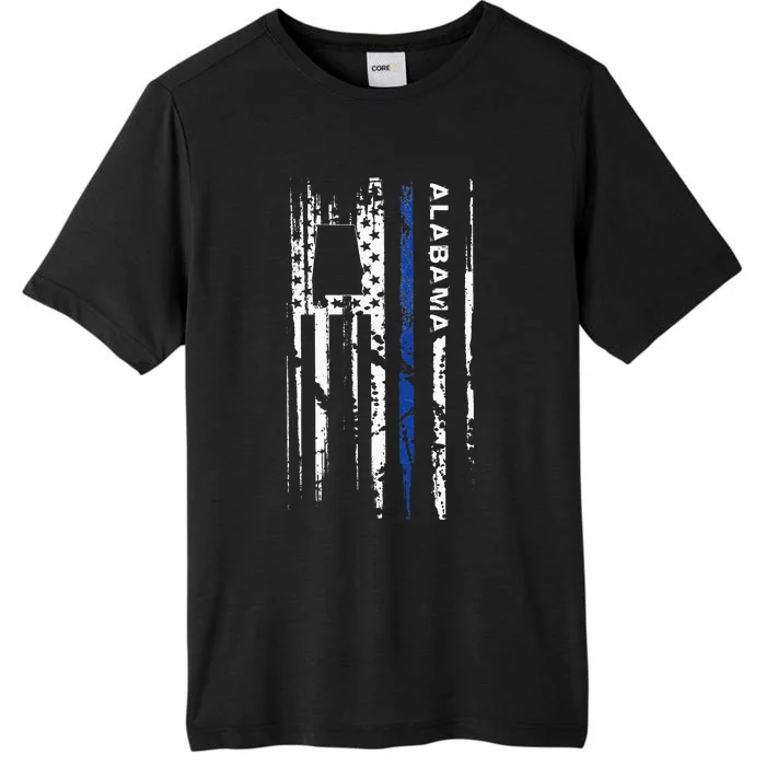 Alabama Cop Thin Blue Line Leo Police American Flag ChromaSoft Performance T-Shirt