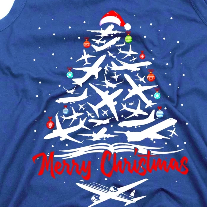 Airplane Christmas Tree Great Funny Gift Tank Top