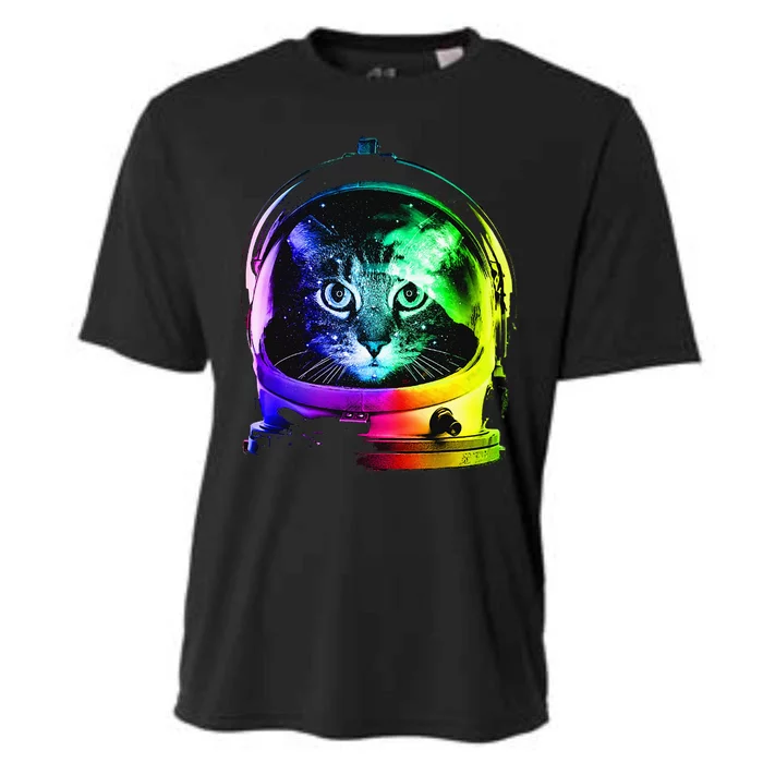 Astronaut cat Tee space cat funny astronomy Cooling Performance Crew T-Shirt