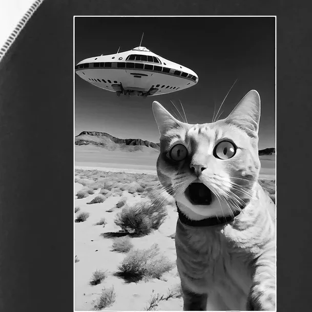 A cat taking a selfie with a ufo spaceship funny pun meme Toddler Fine Jersey T-Shirt