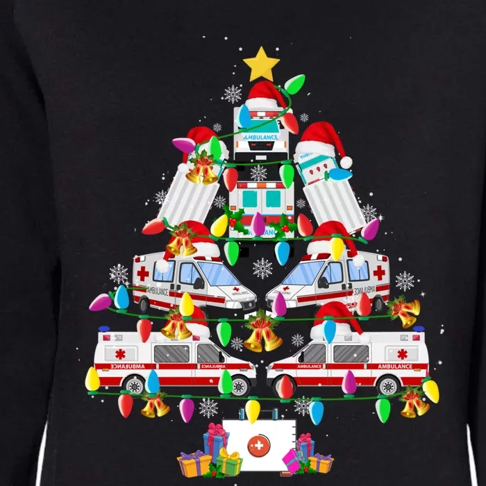 Ambulance Christmas Tree Funny Santa Nurse Doctor Funny Gift Funny Gift Womens California Wash Sweatshirt