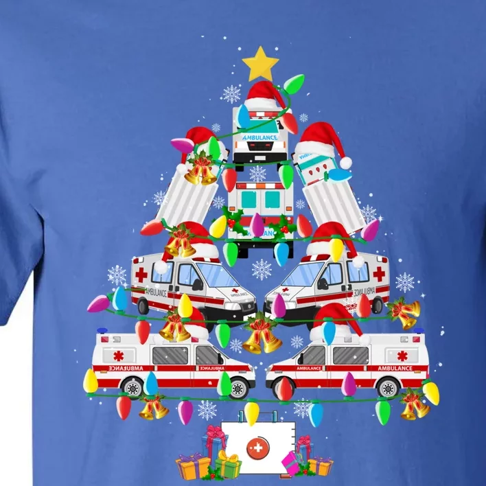 Ambulance Christmas Tree Funny Santa Nurse Doctor Funny Gift Funny Gift Tall T-Shirt