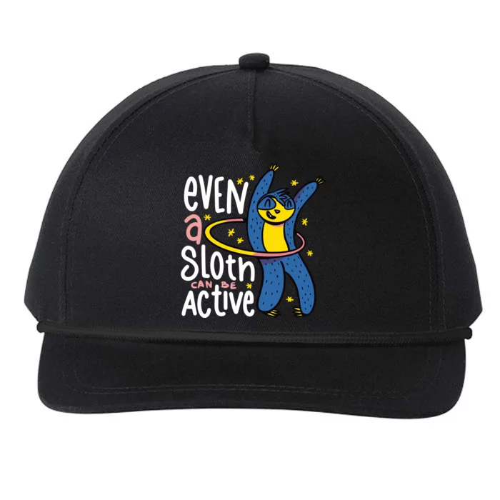 Active Sloth Funny Snapback Five-Panel Rope Hat