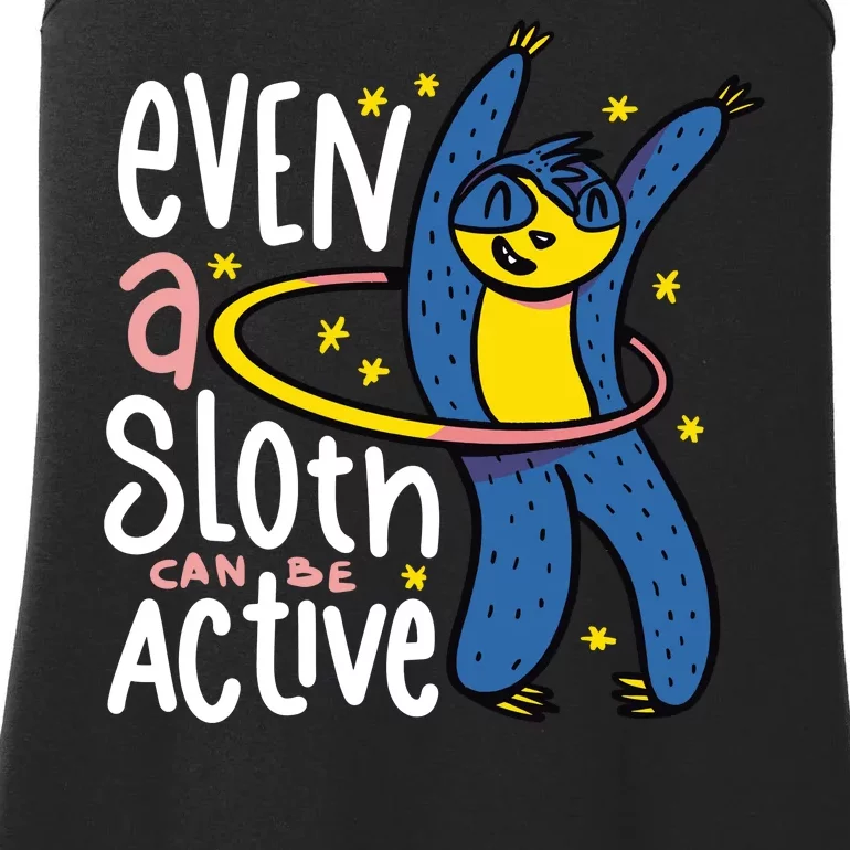 Active Sloth Funny Ladies Essential Tank