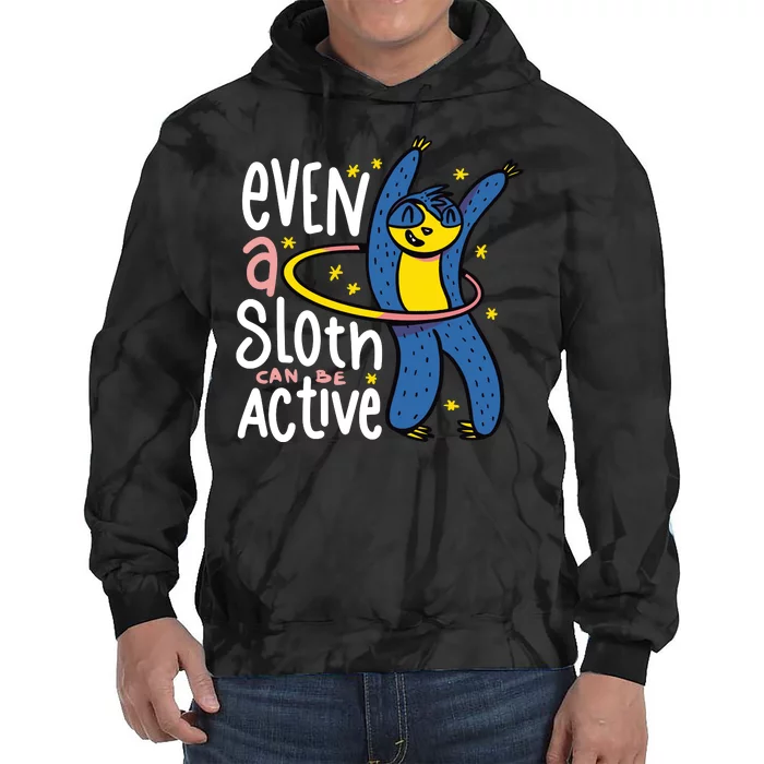 Active Sloth Funny Tie Dye Hoodie