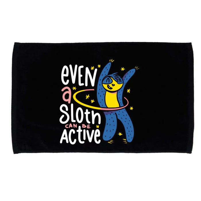 Active Sloth Funny Microfiber Hand Towel