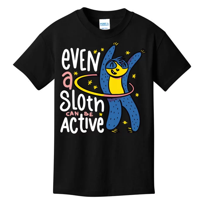 Active Sloth Funny Kids T-Shirt