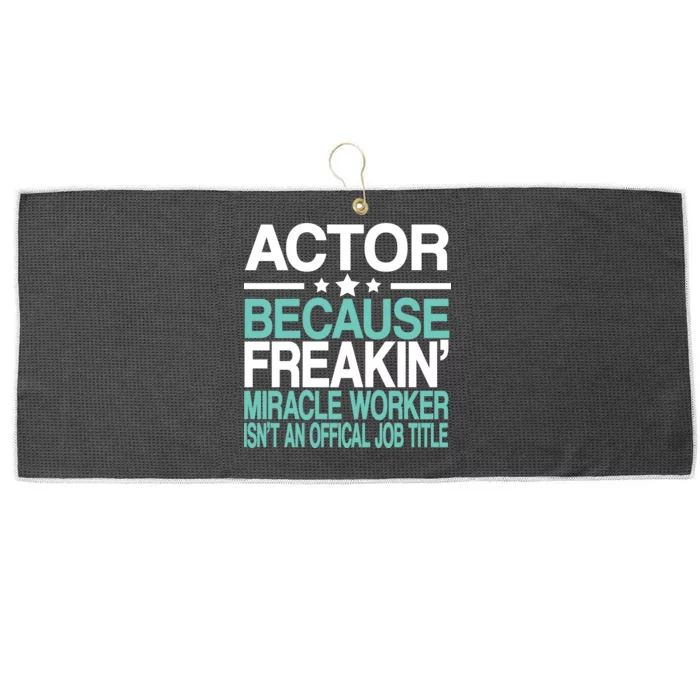 Actor Miracle Worker Official Job Title Large Microfiber Waffle Golf Towel