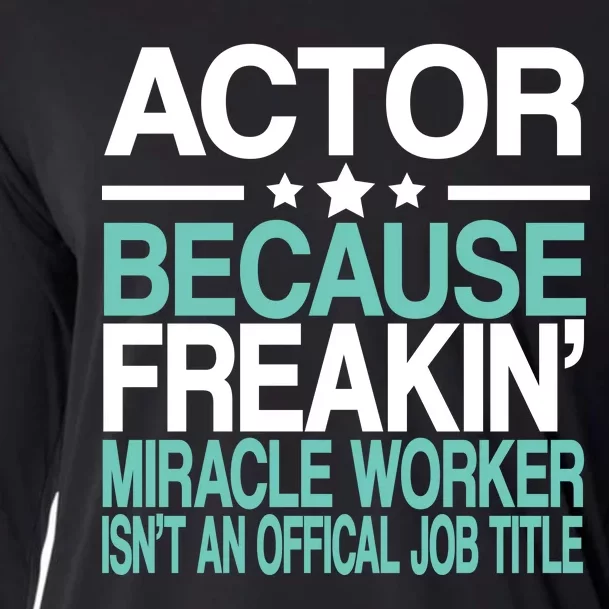 Actor Miracle Worker Official Job Title Cooling Performance Long Sleeve Crew