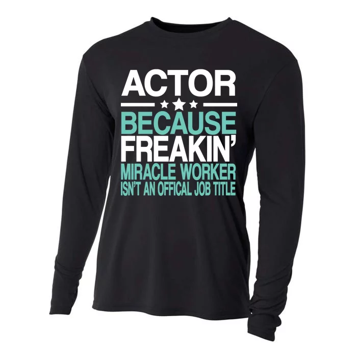 Actor Miracle Worker Official Job Title Cooling Performance Long Sleeve Crew