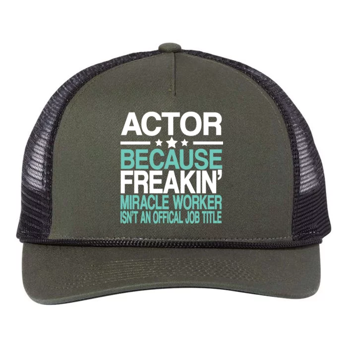 Actor Miracle Worker Official Job Title Retro Rope Trucker Hat Cap