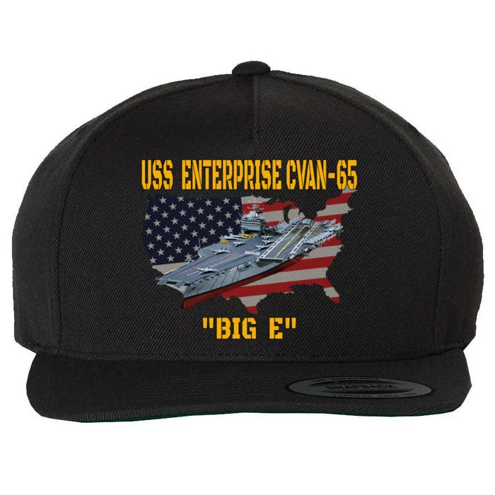 Aircraft Carrier Uss Enterprise Cvancute Gift65 Veterans Day Gift Wool Snapback Cap