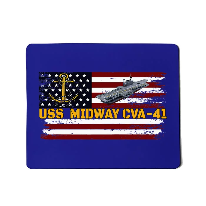 Aircraft Carrier Uss Midway Cva41 Veterans Day FatherS Day Mousepad