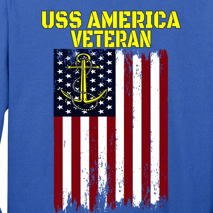 Aircraft Carrier Uss America Cvcute Gift66 Cvacute Gift66 Veteran's Day Meaningf Long Sleeve Shirt