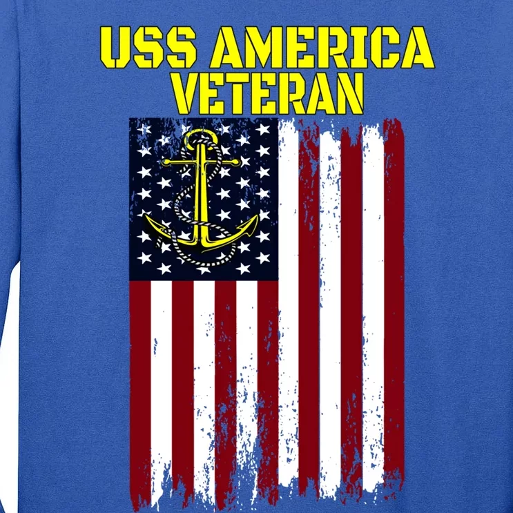 Aircraft Carrier Uss America Cvcute Gift66 Cvacute Gift66 Veteran's Day Meaningf Tall Long Sleeve T-Shirt