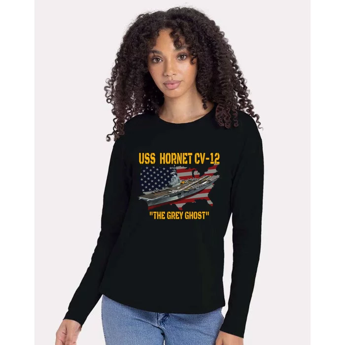 Aircraft Carrier Uss Hornet Cvfunny Gift12 Veterans Day Father's Day Funny Gift Womens Cotton Relaxed Long Sleeve T-Shirt