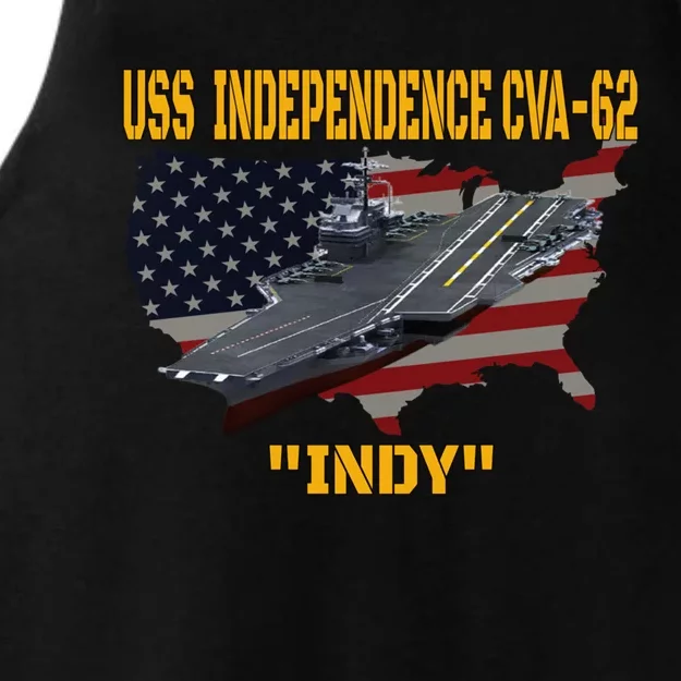 Aircraft Carrier Uss Independence Cvagift62 Veterans Day Gift Ladies Tri-Blend Wicking Tank