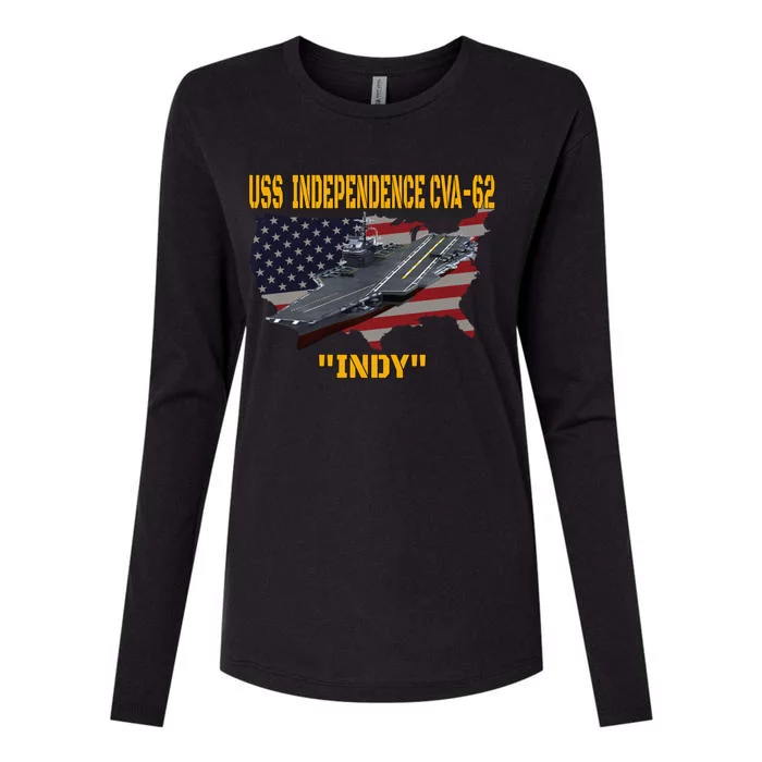 Aircraft Carrier Uss Independence Cvagift62 Veterans Day Gift Womens Cotton Relaxed Long Sleeve T-Shirt