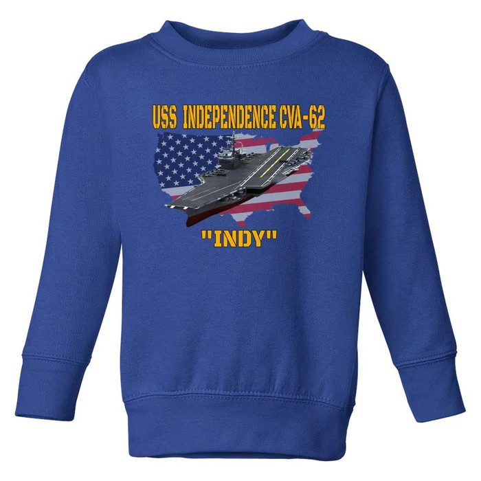 Aircraft Carrier Uss Independence Cvagift62 Veterans Day Gift Toddler Sweatshirt