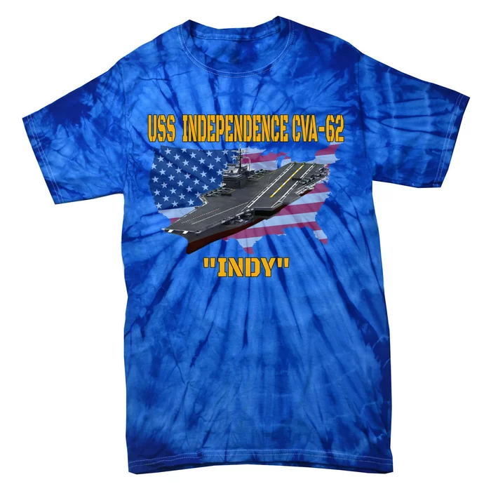 Aircraft Carrier Uss Independence Cvagift62 Veterans Day Gift Tie-Dye T-Shirt