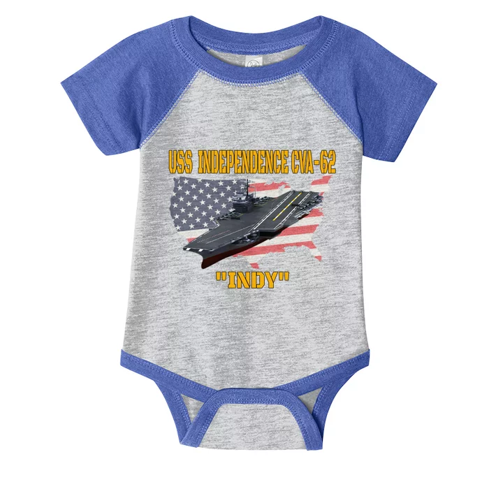 Aircraft Carrier Uss Independence Cvagift62 Veterans Day Gift Infant Baby Jersey Bodysuit