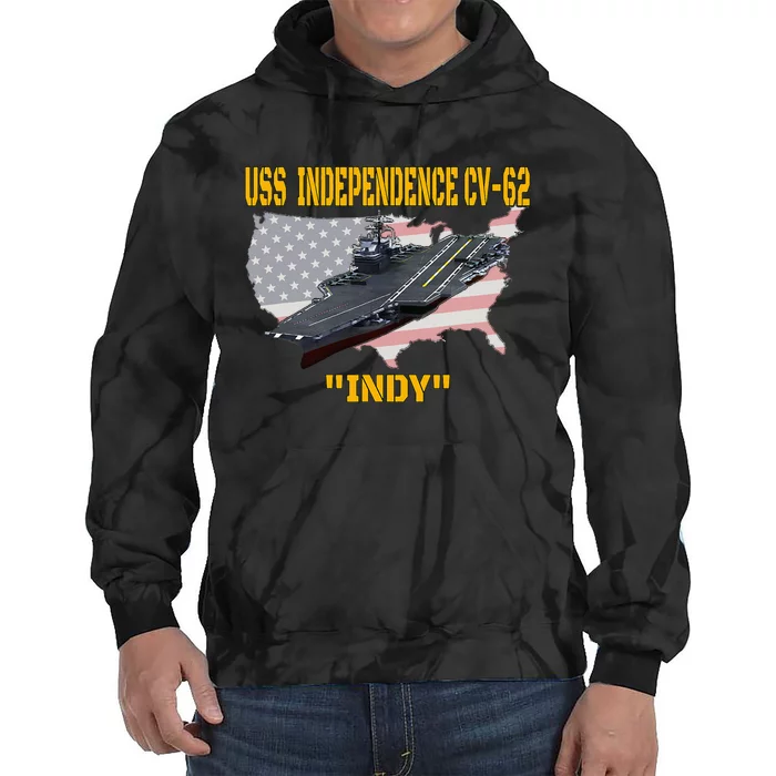 Aircraft Carrier Uss Independence Cv62 Veterans Day Tie Dye Hoodie