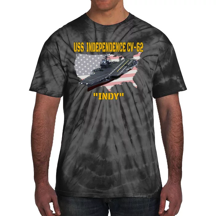 Aircraft Carrier Uss Independence Cv62 Veterans Day Tie-Dye T-Shirt