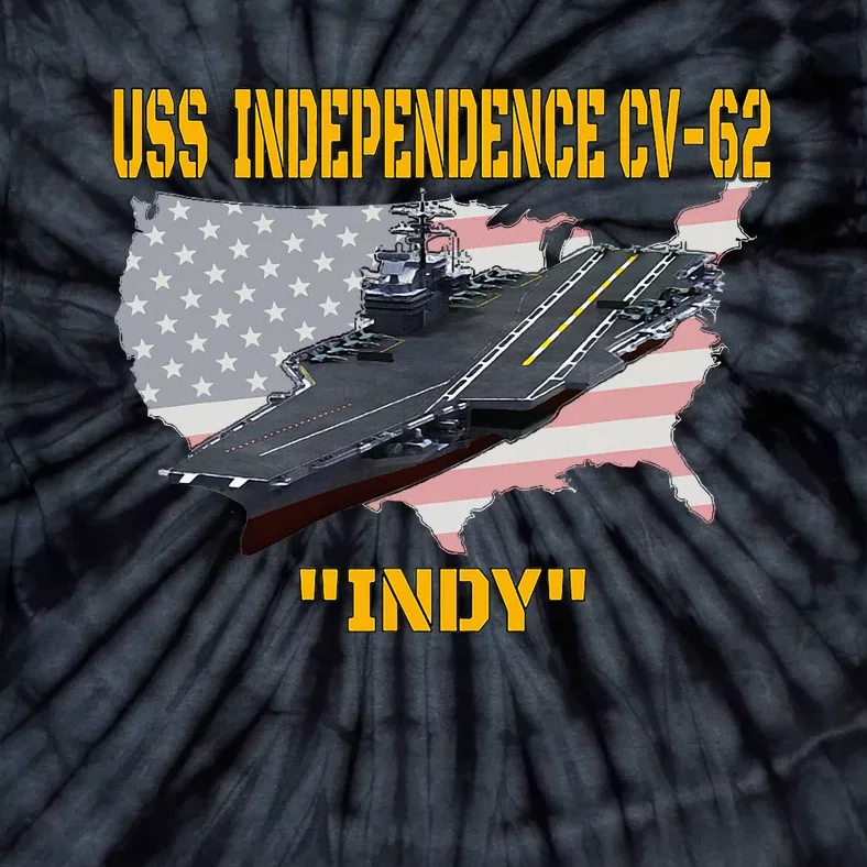 Aircraft Carrier Uss Independence Cv62 Veterans Day Tie-Dye T-Shirt