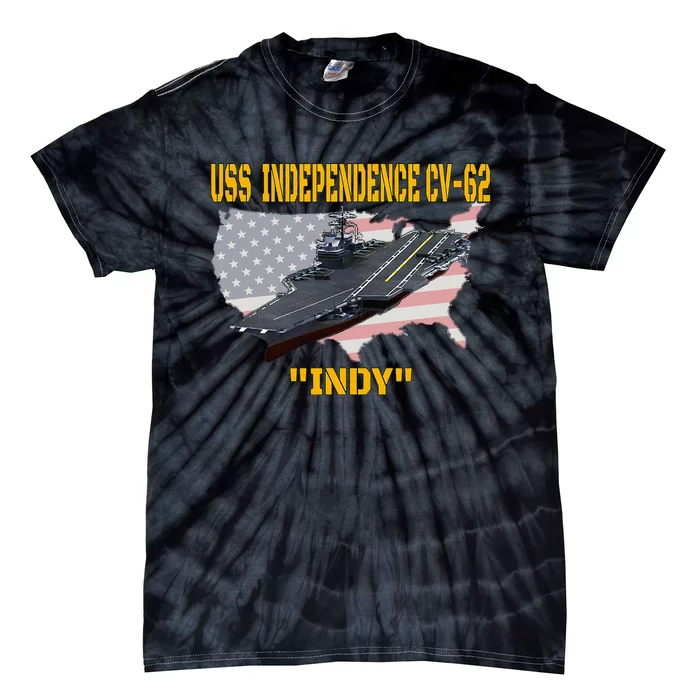 Aircraft Carrier Uss Independence Cv62 Veterans Day Tie-Dye T-Shirt