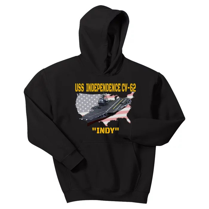 Aircraft Carrier Uss Independence Cv62 Veterans Day Kids Hoodie