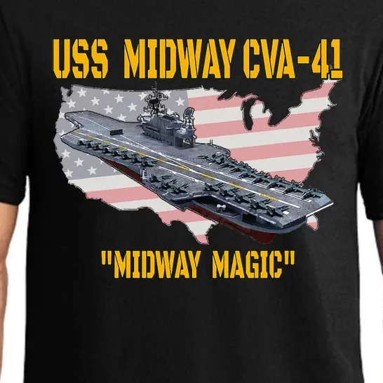 Aircraft Carrier Uss Midway Cva41 Veterans Day Pajama Set