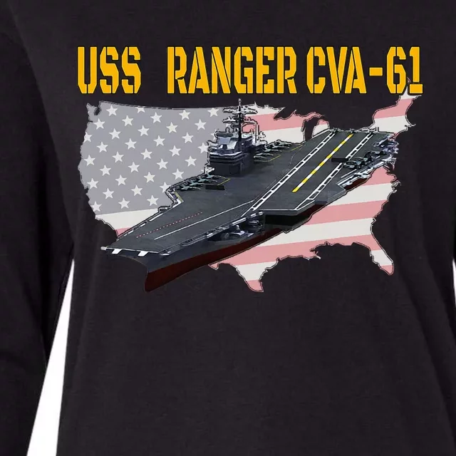 Aircraft Carrier Uss Ranger Cva61 Veterans Day Womens Cotton Relaxed Long Sleeve T-Shirt