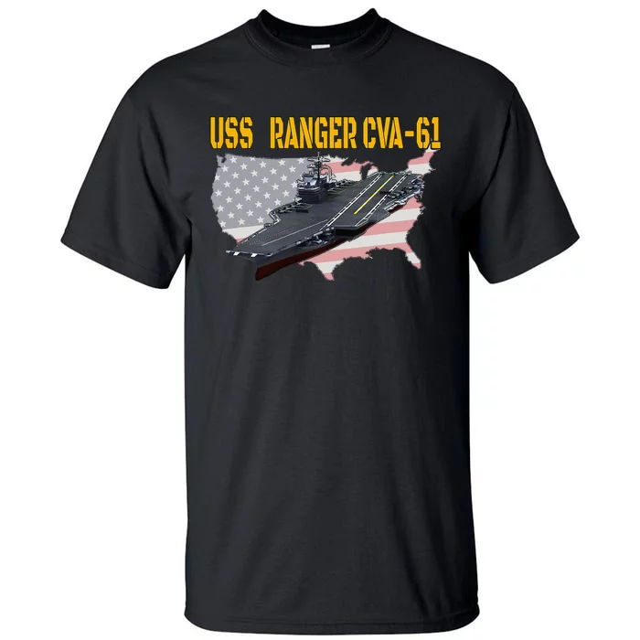 Aircraft Carrier Uss Ranger Cva61 Veterans Day Tall T-Shirt