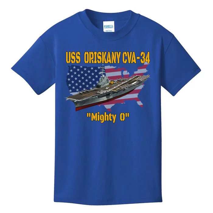 Aircraft Carrier Uss Oriskany Cva34 Veteran Day Father Day Gift Kids T-Shirt