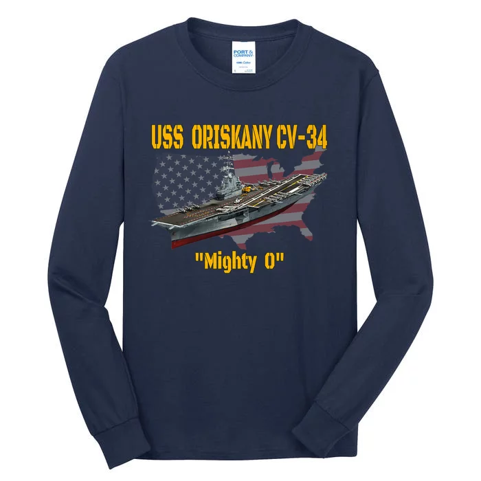 Aircraft Carrier USS Oriskany CV-34 Veteran Day Father Day Premium Tall Long Sleeve T-Shirt