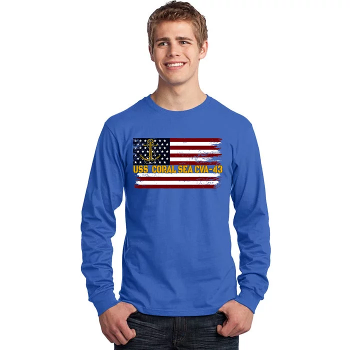 Aircraft Carrier Uss Hornet Cvs 12 Veterans Day FatherS Day Tall Long Sleeve T-Shirt