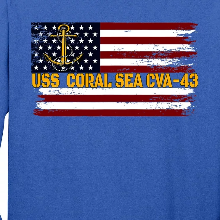 Aircraft Carrier Uss Hornet Cvs 12 Veterans Day FatherS Day Tall Long Sleeve T-Shirt