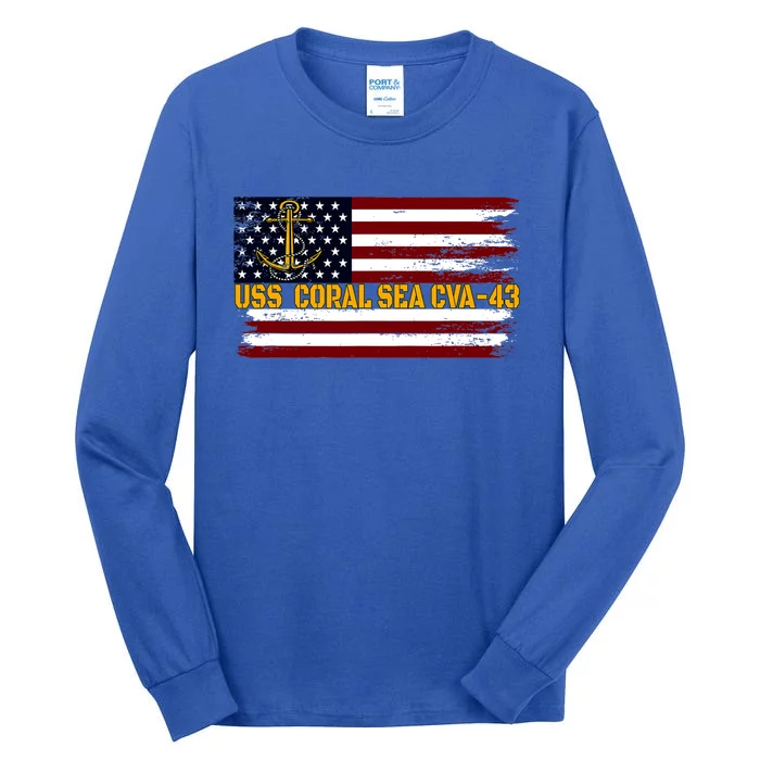 Aircraft Carrier Uss Hornet Cvs 12 Veterans Day FatherS Day Tall Long Sleeve T-Shirt