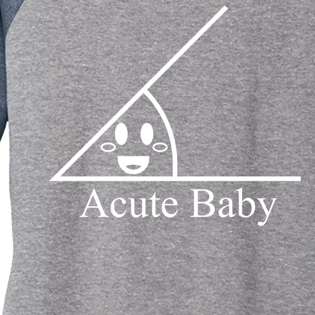 Acute Baby Funny Math Women's Tri-Blend 3/4-Sleeve Raglan Shirt