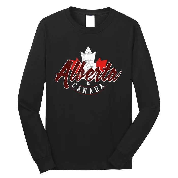 Alberta Canada Vintage Canadian Province Long Sleeve Shirt