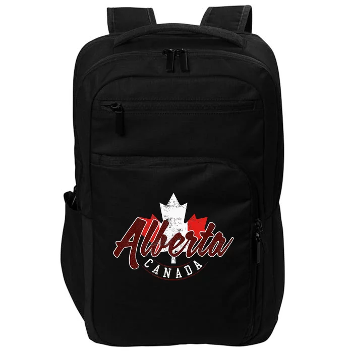 Alberta Canada Vintage Canadian Province Impact Tech Backpack